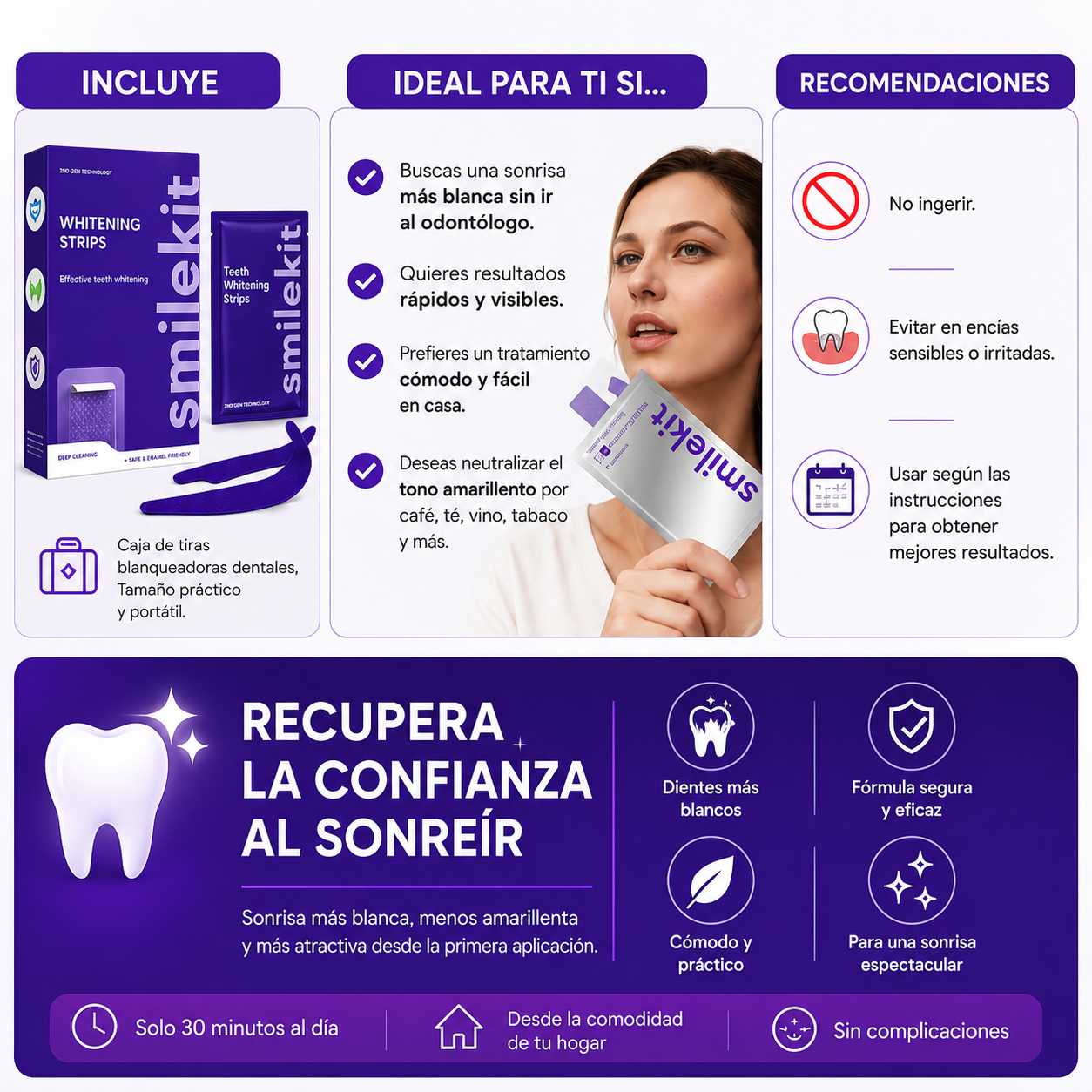 SMILEKIT | Cintas Blanqueadoras